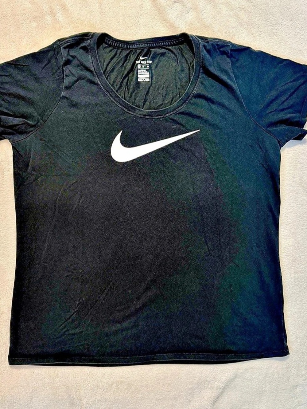 Nike The Nike Tee Dri-FIT Swoosh Logo T-Shirt Dri-FIT Swoosh Logo Tee Black XS